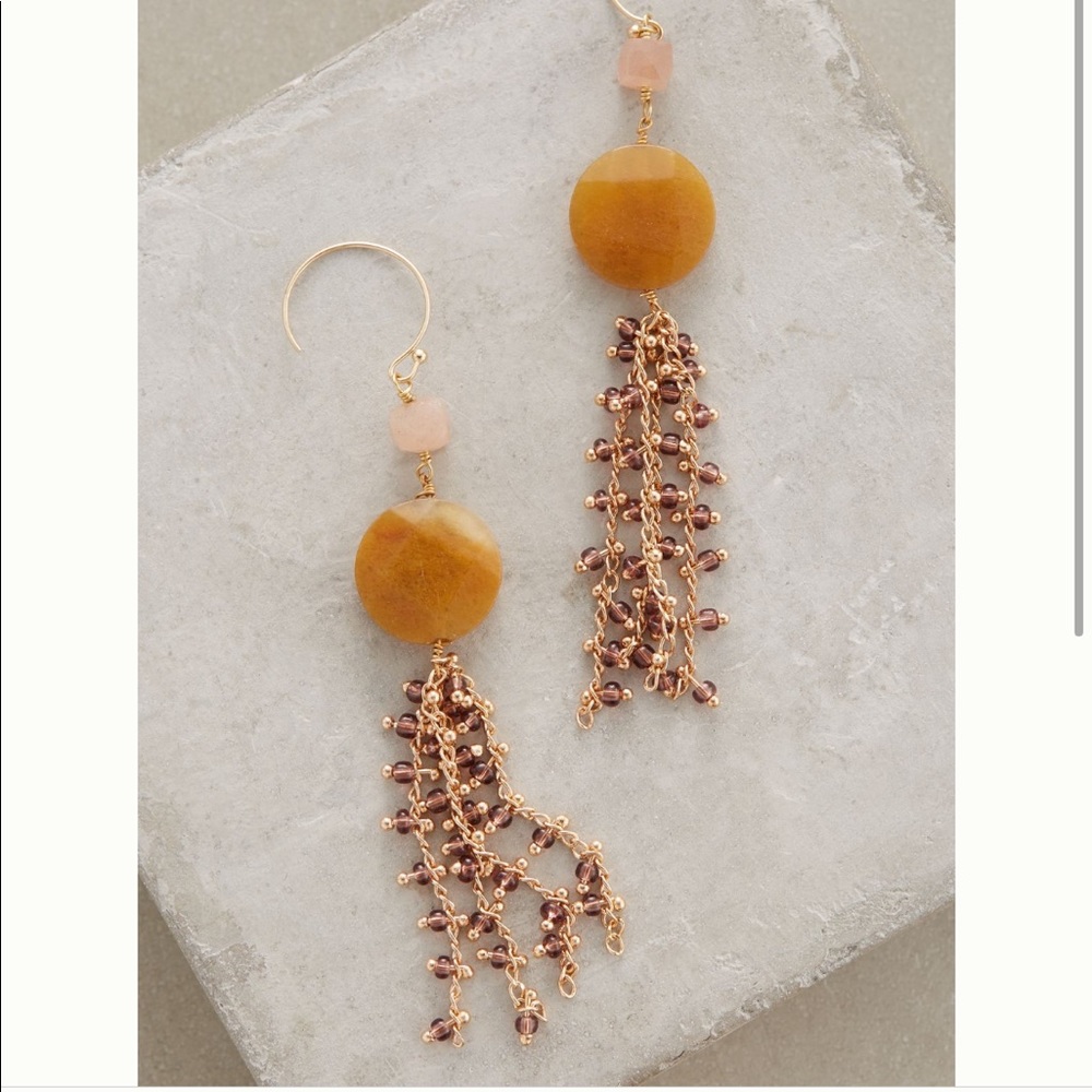 Anthropologie Apricot Drop earrings